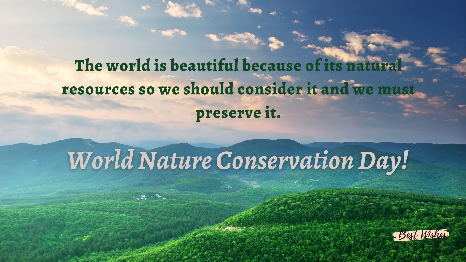 World Nature Conservation Day (28 July) Messages and Quotes