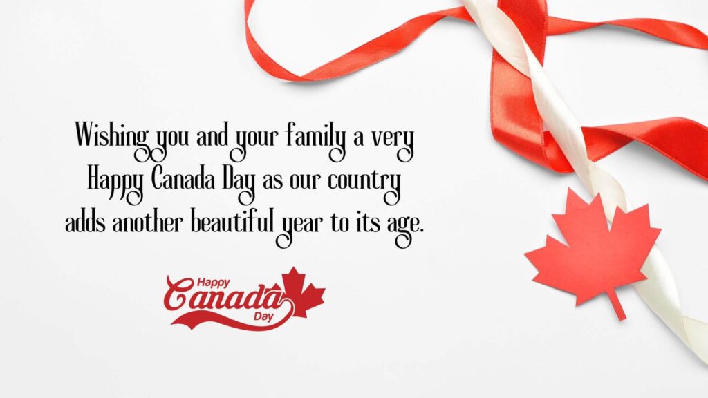 Wishing your family happy canada day-canada flag