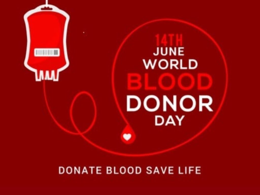 World blood donor day poster donate blood save life