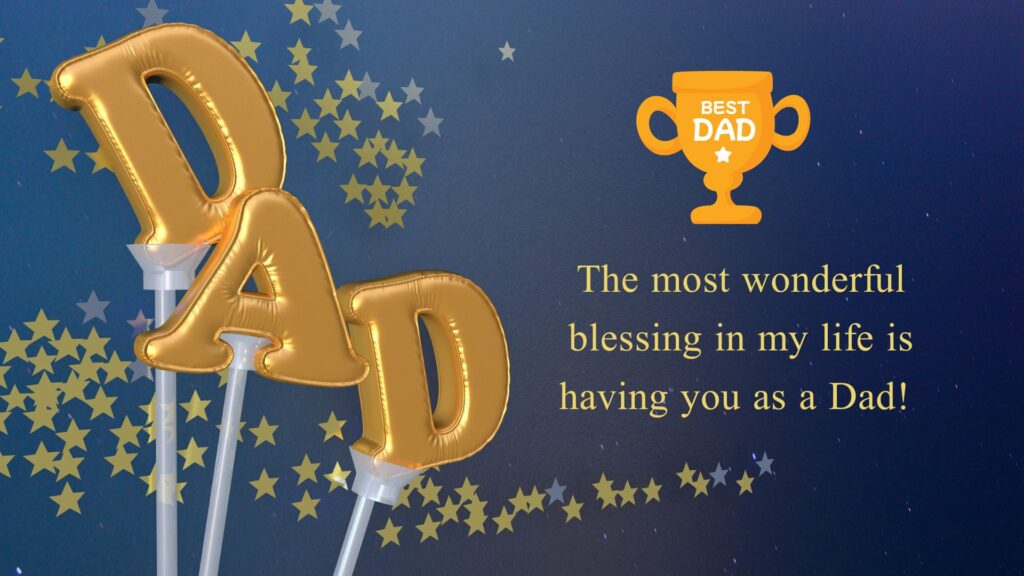 Best Dad trophy for father
